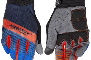 GUANTES BEST DEDOS LARGOS L AZUL/NARANJA