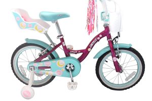 BICICLETA BEST DOLCE ARO 16 ACERO V BRAKES SILLA P/MUÑECA  FUCSIA 1V.