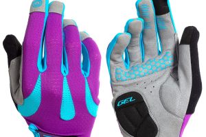 GUANTE LARGO BEST MUJER MORADO/CELESTE CYAN TALLA S