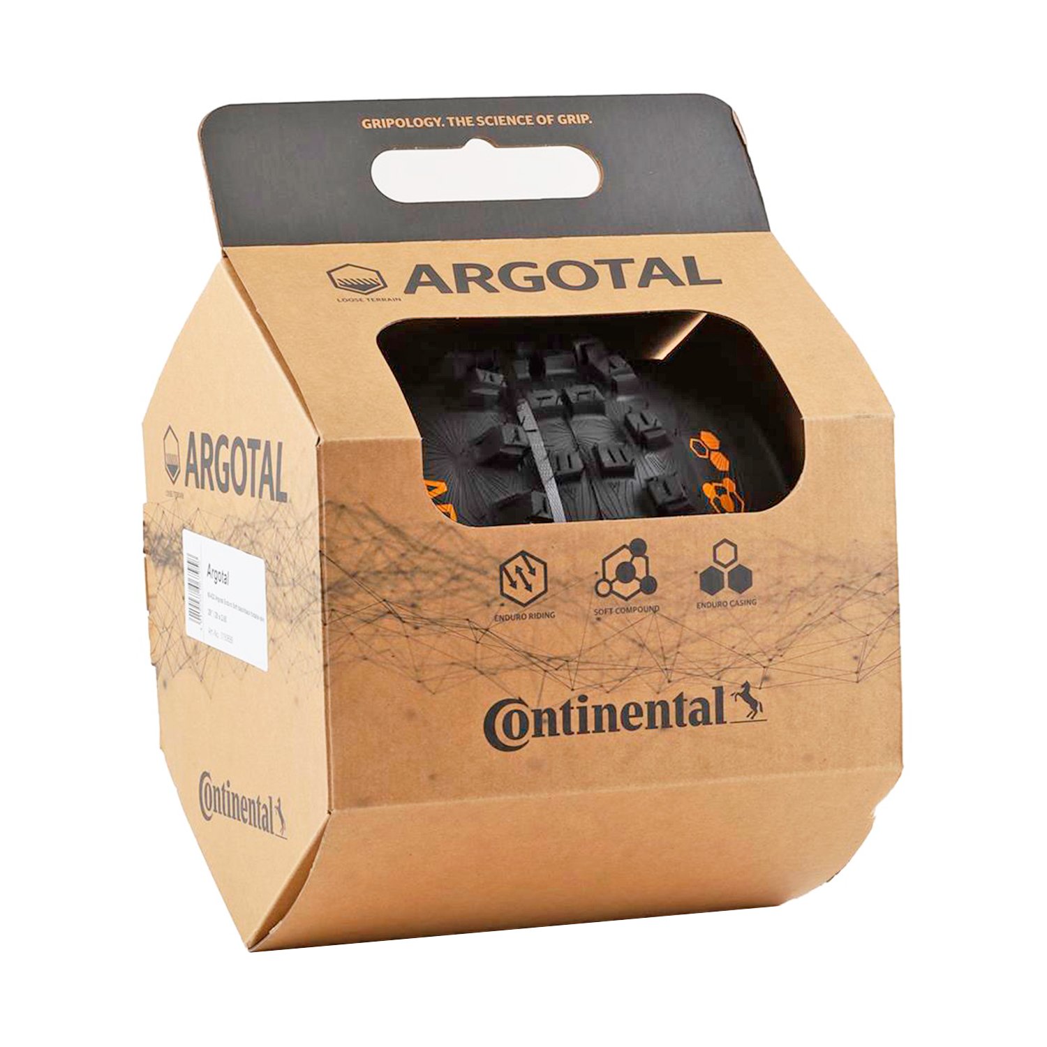 NEUMATICO CONTINENTAL ARGOTAL ENDURO SOFT BLACK/BLACK FOLDABLE SKIN 27.5 x 2.40 1506840000 - Imagen 2